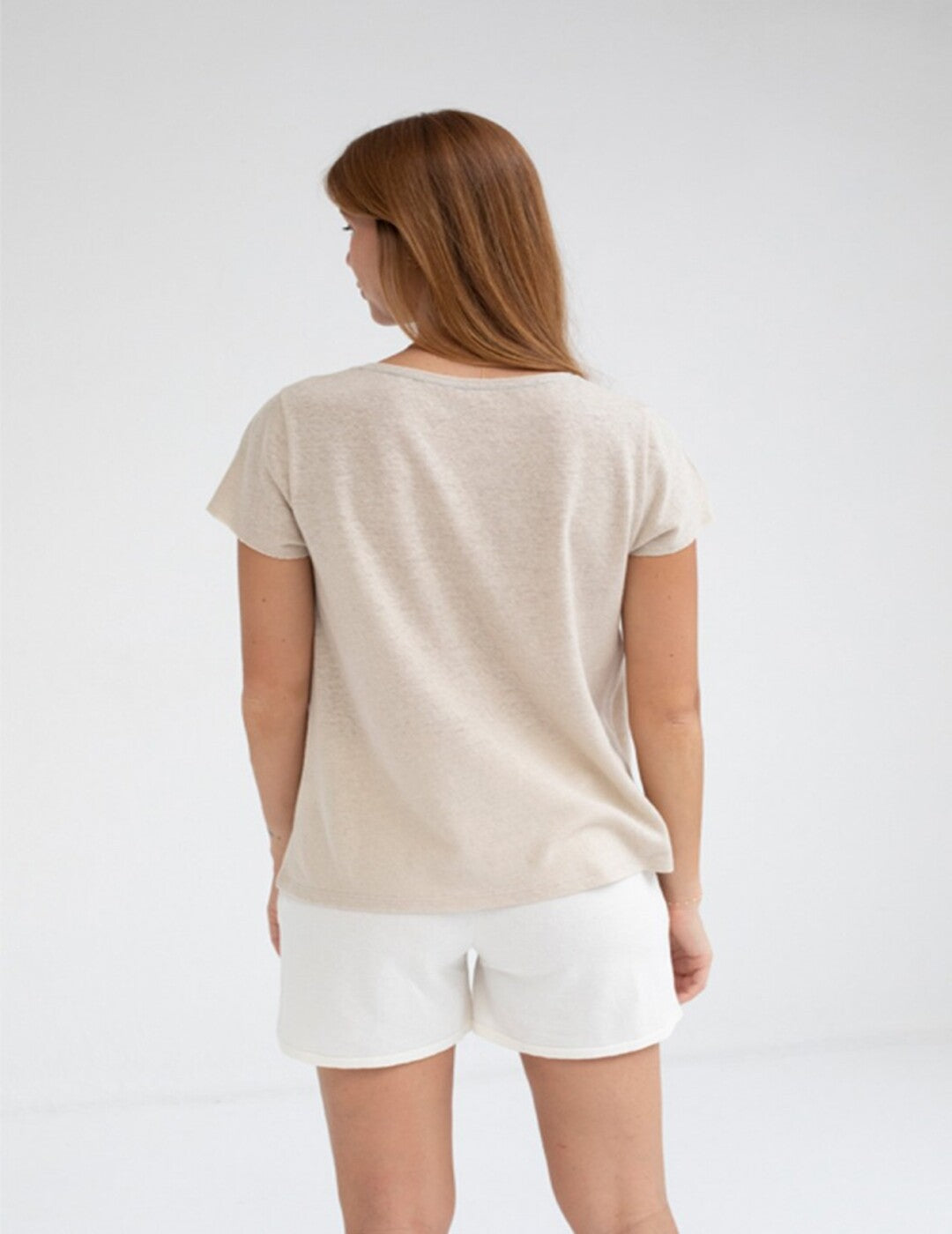 Camiseta Mus&Bombon Basieco Lino Beige