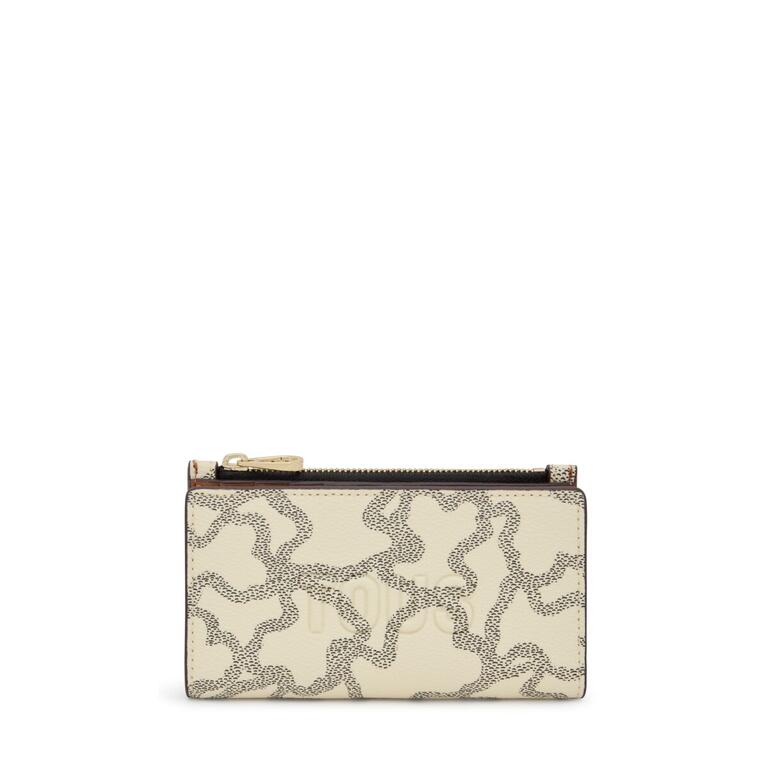 Billetera Tous S Flat Kaos Icon Beige