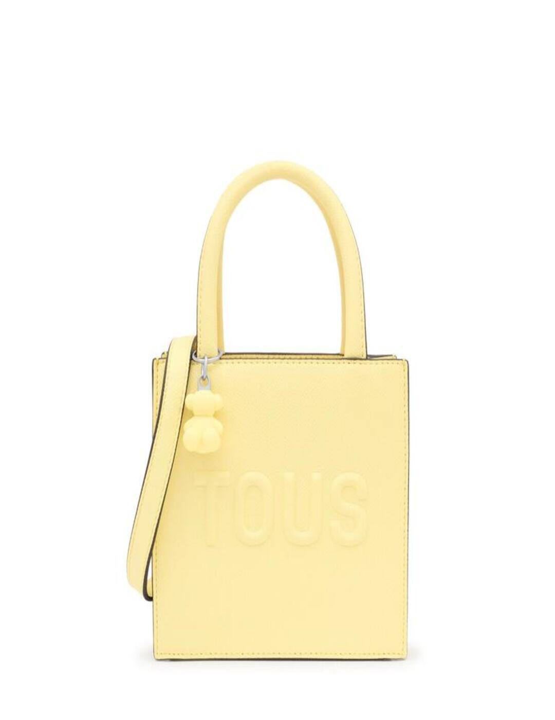 bolso Tous Mini Cube Brenda Amarillo Claro