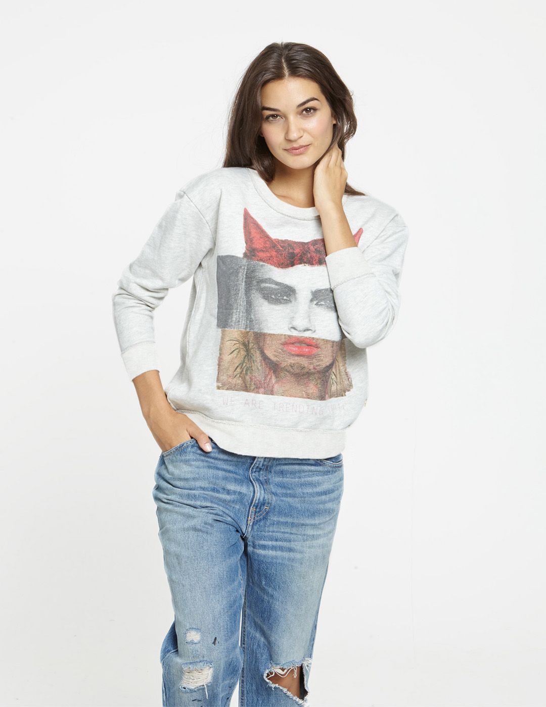 Sudadera Dear Tee Mujer Cat Collage